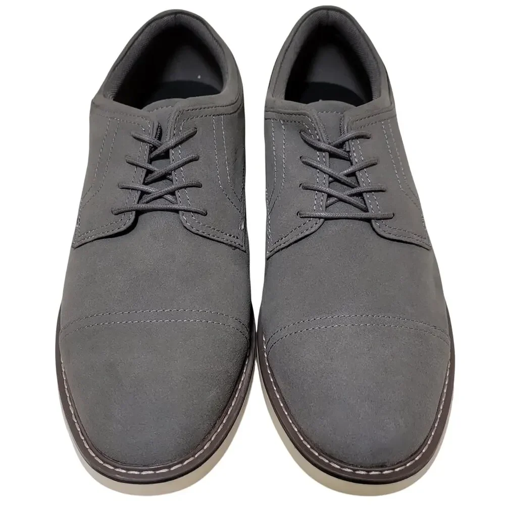 Alfani Men Theo Microsuede Cap Toe Derby Oxfords Size US 11M Grey